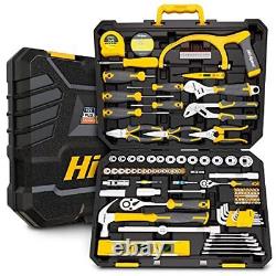 122-Piece Metric Auto Mechanics Tool Kit Set. Perfect for Car, Bike