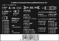 135926 Kraftform Kompakt W1 Maintenance Kit Manual and power tool socket