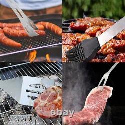 16 PCS Stainless Steel BBQ Tools Set Outdoor Cooking Barbecue Utensil Grill Kit