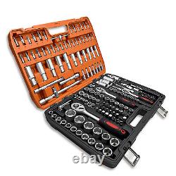 172Pcs Professional Socket Ratchet Wrench Set 1/2 1/4 Drive Car Repair Tool Kit