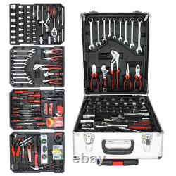 186pcs Tool Set Case Mechanics Kit Box Organize with Castors Toolbox Trolley