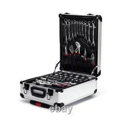 186pcs Tool Set Case Mechanics Kit Box Organize with Castors Toolbox Trolley