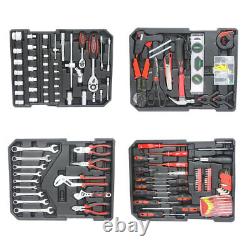 186pcs Tool Set Case Mechanics Kit Box Organize with Castors Toolbox Trolley