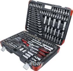 215 Pcs Ratchet Spanner Socket Set 1/2 1/4 3/8 Tool Kit Toolbox