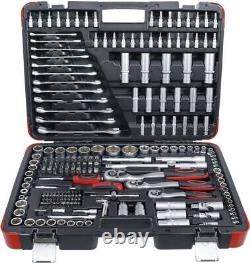 215 Pcs Ratchet Spanner Socket Set 1/2 1/4 3/8 Tool Kit Toolbox