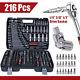 216 Pcs 1/2 3/8 1/4 Socket Wrench Bit Set Ratchet Spanner Car Repair Tool Kit