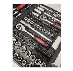 216 Pcs 1/2 3/8 1/4 Socket Wrench Bit Set Ratchet Spanner Car Repair Tool Kit