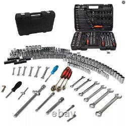 216 Pcs 1/2 3/8 1/4 Socket Wrench Bit Set Ratchet Spanner Car Repair Tool Kit