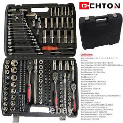 216 Pcs 1/2 3/8 1/4 Socket Wrench Bit Set Ratchet Spanner Car Repair Tool Kit