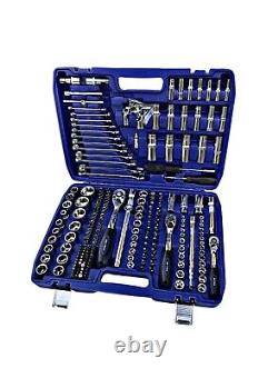 216 Pcs Ratchet Spanner Socket Set 1/2 1/4 3/8 Industrial Tool Kit Toolbox