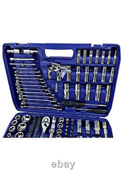 216 Pcs Ratchet Spanner Socket Set 1/2 1/4 3/8 Industrial Tool Kit Toolbox