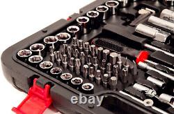 216PCS Professional Ratchet Spanner Socket Set 1/2 1/4 3/8 Tool Kit with Case