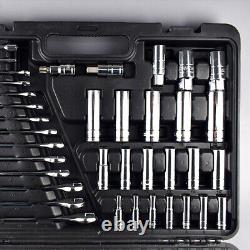 216PCS Professional Ratchet Spanner Socket Set 1/2 1/4 3/8 Wrench Kit Tool
