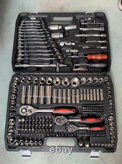216pcs 1/2 1/4 3/8 Socket Wrench Spanner Set with Bits Mechanic Tool Kit UK