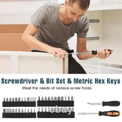 216pcs 1/2 1/4 3/8 Wrench Tool Metric Ratchet Spanners Socket Set Toolbox Kit