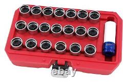 21pc Audi Master Locking Wheel Nut Stud Remover Tool Kit