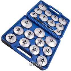 23Pcs Cap Type Oil Filter Wrench Set Automotive Removal Socket Tool Kit New