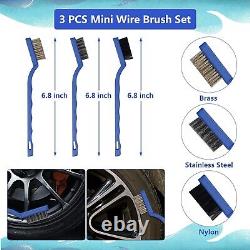30Pcs Car Detailing Brush Kit Auto Interior Wheel Gap Drill Cleaning Tool Set UK