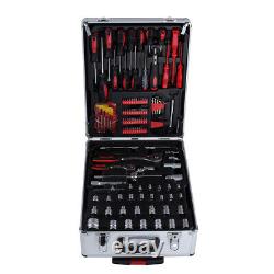 399pcs Tool Set Case Hand tool case with Trolley Toolbox Household Kit 2 Keys UK