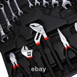 399pcs Tool Set Case Hand tool case with Trolley Toolbox Household Kit 2 Keys UK