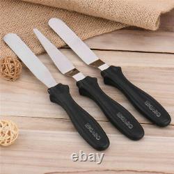 3pcs Stainless Steel Spatula Palette Knife Set Cake Decorating Tools Kit MND