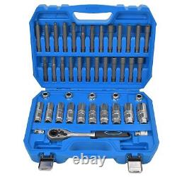 43PCS Car Shock Absorber Strut Nut Removal Tool Kit Go-thru Socket & Ratchet Set