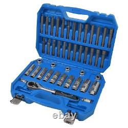 43PCS Car Shock Absorber Strut Nut Removal Tool Kit Go-thru Socket & Ratchet Set