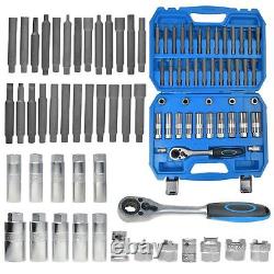 43PCS Car Shock Absorber Strut Nut Removal Tool Kit Go-thru Socket & Ratchet Set