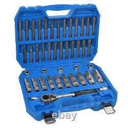 43PCS Shock Absorber Strut Nut Go-Through Socket Ratchet Wrench Bearing Tool Kit