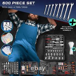 600pcs Household Hand Tool set Garage Mechanics Tool Box Auto Repair Tool Kit