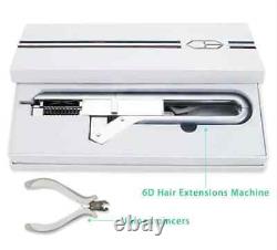 6D Extension Machine Salon Fusion Tool Connector Human Hair Extension Kit Set