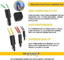 6PCS Hydraulic Cylinder Piston Rod Seal U-Cup Twistor Installation Tool Kit UK