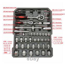 804 Pcs Tool Set-Socket Case Mechanics Kit Box Organize Castors Toolbox Trolley