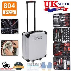 804Pc Tool Set Case Mechanics Kit Box Organize Castors Toolbox Trolley UK SELLER