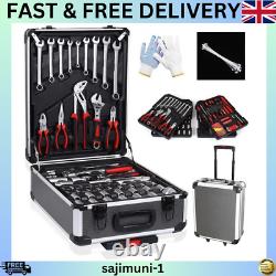 810 Pcs Tool Set Case Mechanics Kit Box Organize Castors Toolbox Trolley + Free