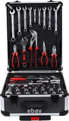 810 Pcs Tool Set Case Mechanics Kit Box Organize Castors Toolbox Trolley + Free