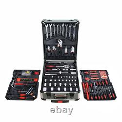 810PCS Tool Set Case Mechanics Kit Box Organize with Castors Toolbox Trolley