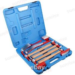 9 Pcs Car Dent Auto Body Panel Repair Tool Kit Wooden Handles Beating Hammers UK