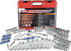 All In One Household Auto Drive Repair Multi Tool Kit with Storage Case 122 Piece