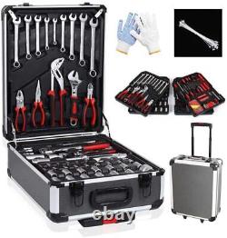 Amazing Tour 810 Pcs Tool Set Case Mechanics Kit Box Organize Castors Toolbox