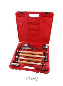 Auto Body Panel Beating Repair Tool Hammer Kit 9pc Hickory