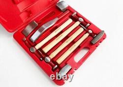 Auto Body Panel Beating Repair Tool Hammer Kit 9pc Hickory