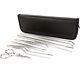 Chefs Tweezers Tools Kit Set of 6 With Bag Chefs Tongs Plating Tweezers