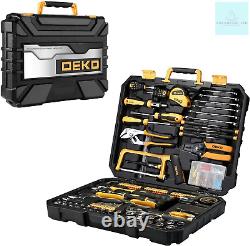 DEKO 198 Piece Home Repair Tool Kit, General Household Hand Tool Set with Wrench