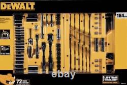 DEWALT 184 Piece Mechanics Tool Kit Spanner Drive Socket Ratchet Set DWMT45184