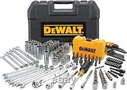 DEWALT Mechanics Tools Kit and Socket Set, 142-Piece, 1/4 & 3/8 Drive, MM/SAE