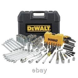 DEWALT Mechanics Tools Kit and Socket Set, 142-Piece, 1/4 & 3/8 Drive, MM/SAE