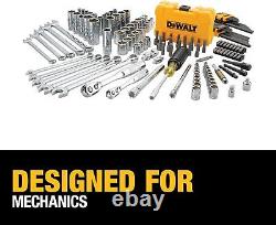 DEWALT Mechanics Tools Kit and Socket Set, 142 Piece, 1/4 & 3/8 Drive, MM/SAE