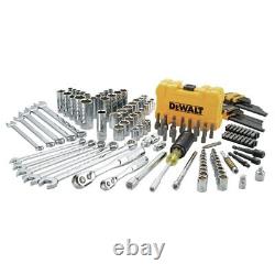 DEWALT Mechanics Tools Kit and Socket Set, 142-Piece, 1/4 & 3/8 Drive, MM/SAE