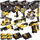 Dewalt 18V XR 10 Piece Combo Tool Kit 4 x 5.0Ah Battery Charger Case T4TKIT-493